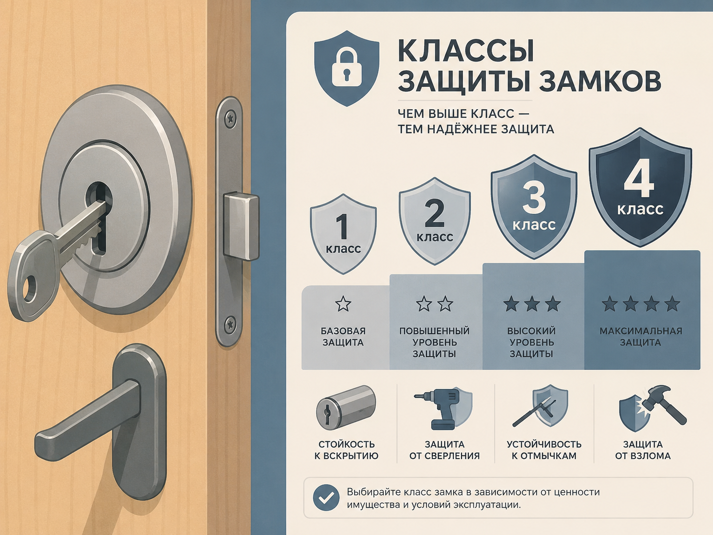 Классы защиты замков